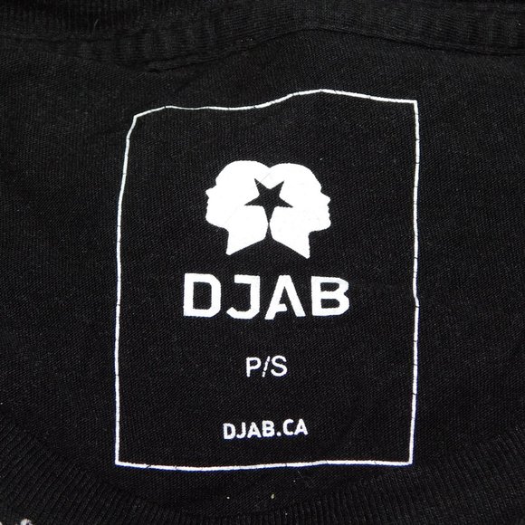 DJAB Streetwear Mens S Black White Third Eye Animal Skull T Shirt Side Zippers - Picture 2 of 10